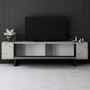 Hanah Home Mueble para TV Yildiz Travertino y Negro